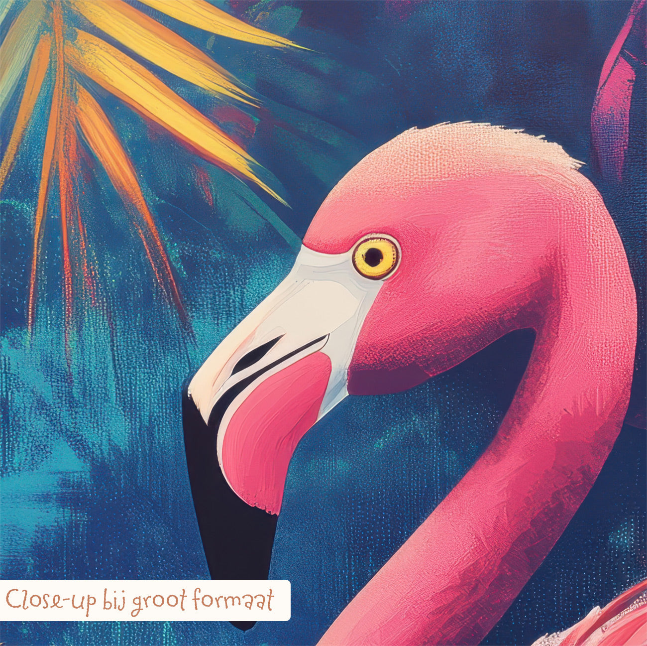 Regenwoud flamingo collage