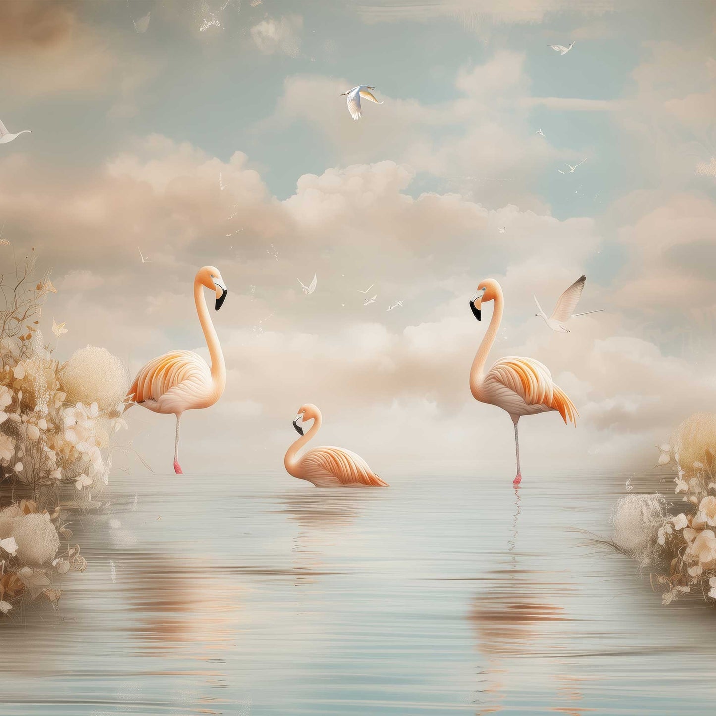 Flamingo golden hour