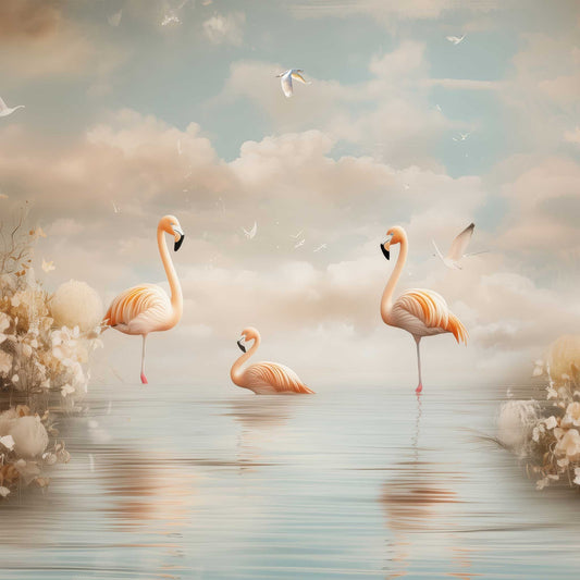Flamingo golden hour