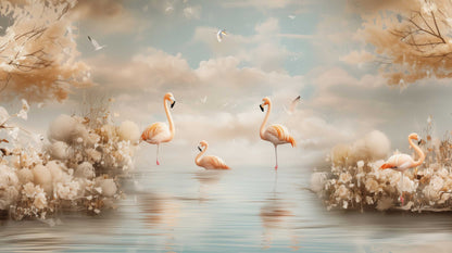 Flamingo golden hour