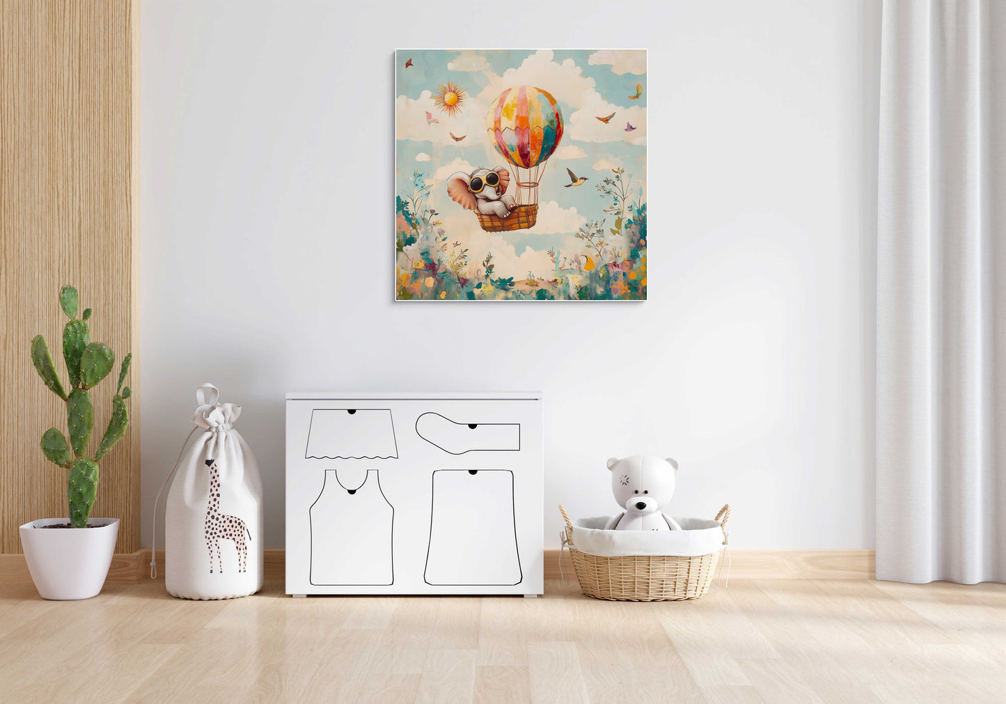 Luchtballon olifant collage