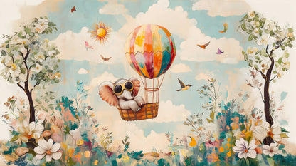 Luchtballon olifant collage