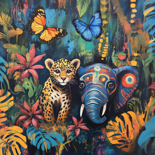 Regenwoud olifant collage