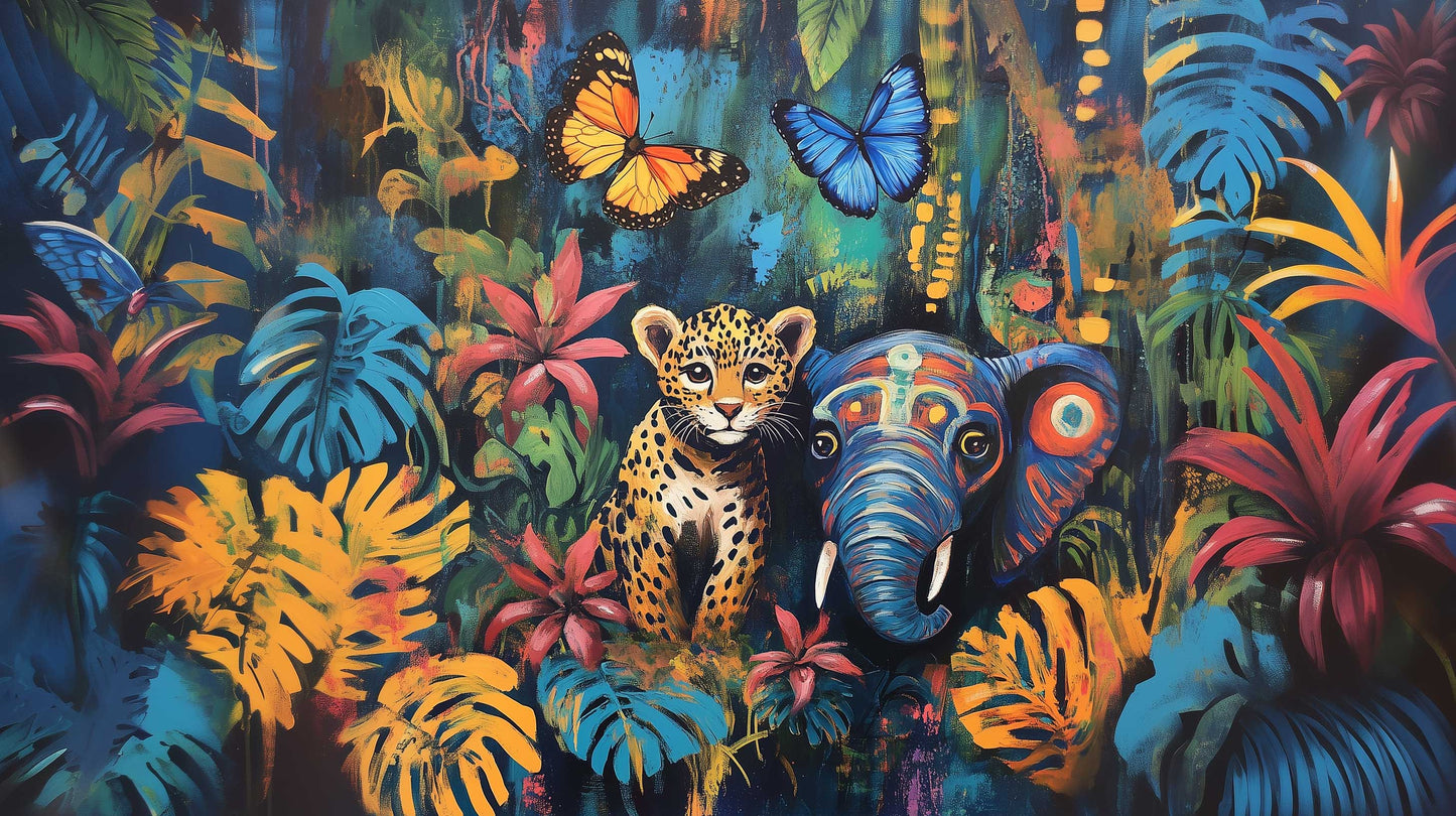 Regenwoud olifant collage